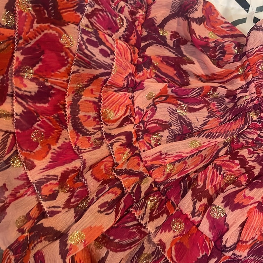 Olivaceous Floral Ruffle Top - Pink and Purple So cute🌸
